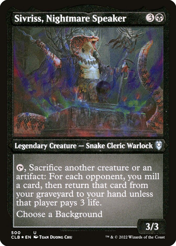 Sivriss, Nightmare Speaker CLB-500 Commander Legends: Battle for Baldur's Gate Magic card