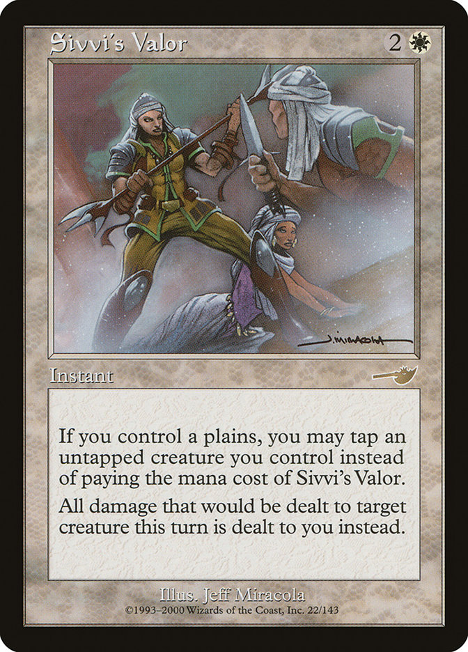 Sivvi's Valor NEM-22 Nemesis Magic card