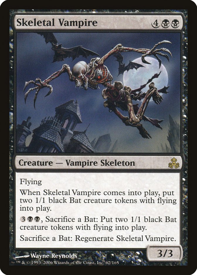 Skeletal Vampire GPT-62 Guildpact Magic card