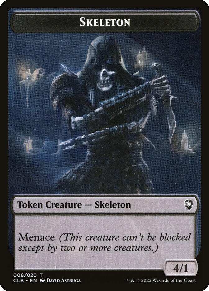 Skeleton TCLB-8 Battle for Baldur's Gate Tokens Magic card