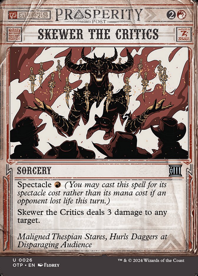 Skewer the Critics OTP-26 Breaking News Magic card