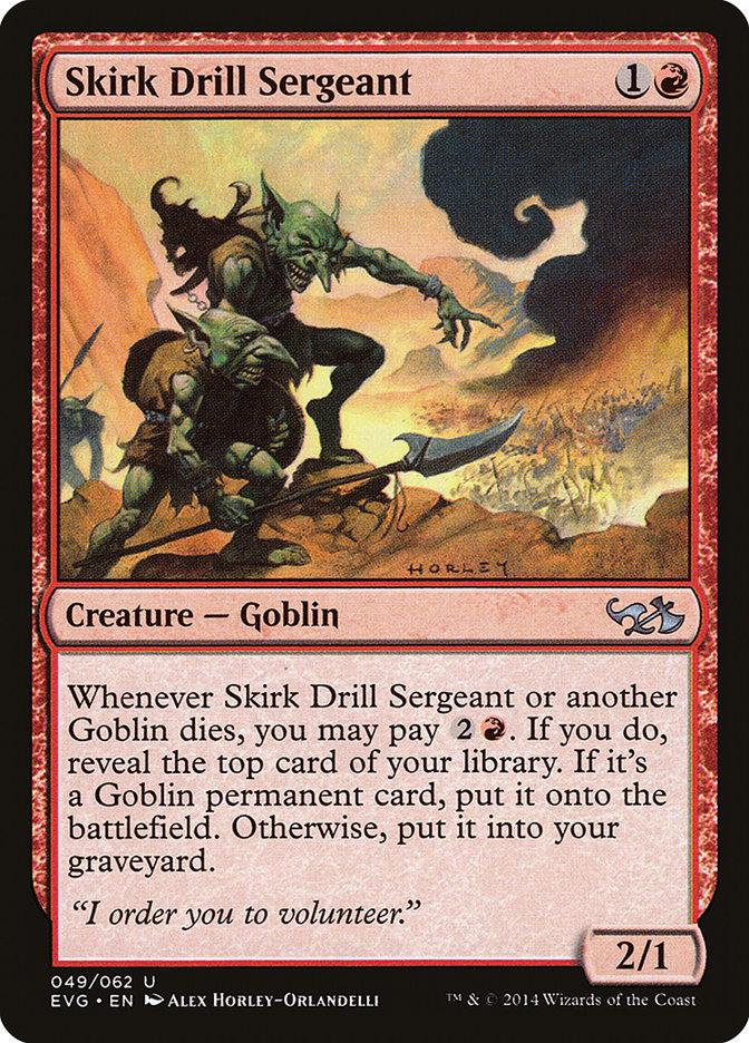 Skirk Drill Sergeant EVG-49 Duel Decks Anthology: Elves vs. Goblins Magic card