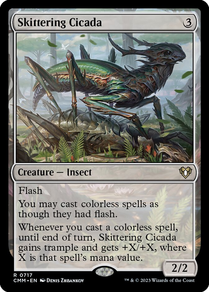 Skittering Cicada CMM-717 Commander Masters Magic card