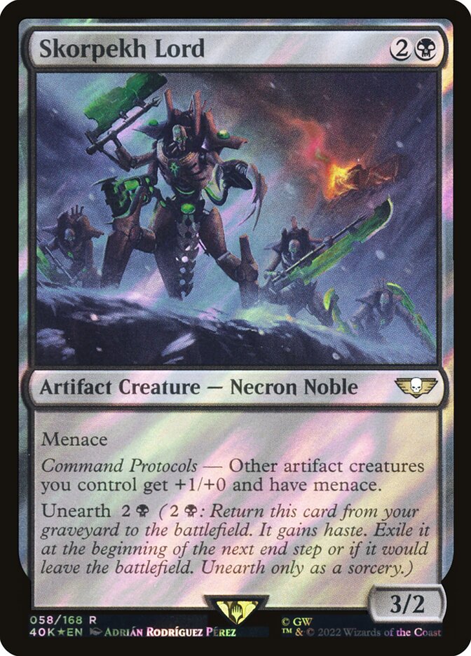 Skorpekh Lord 40K-58STAR Warhammer 40,000 Commander Magic card
