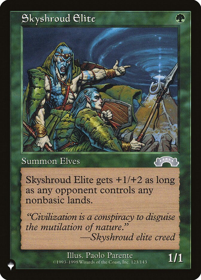 Skyshroud Elite PLST-EXO-123 The List Magic card