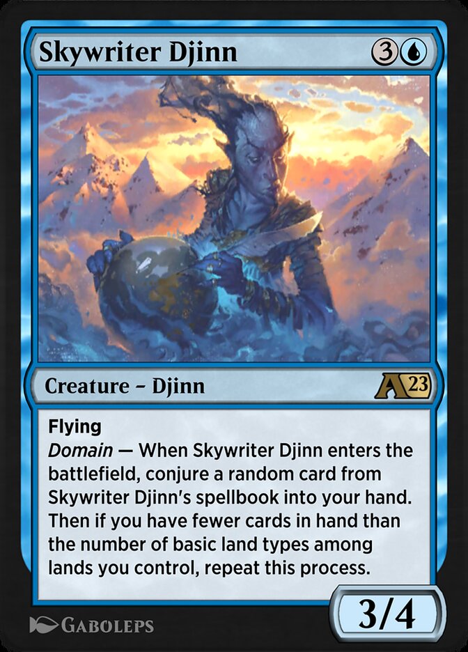 Skywriter Djinn YDMU-5 Alchemy: Dominaria Magic card