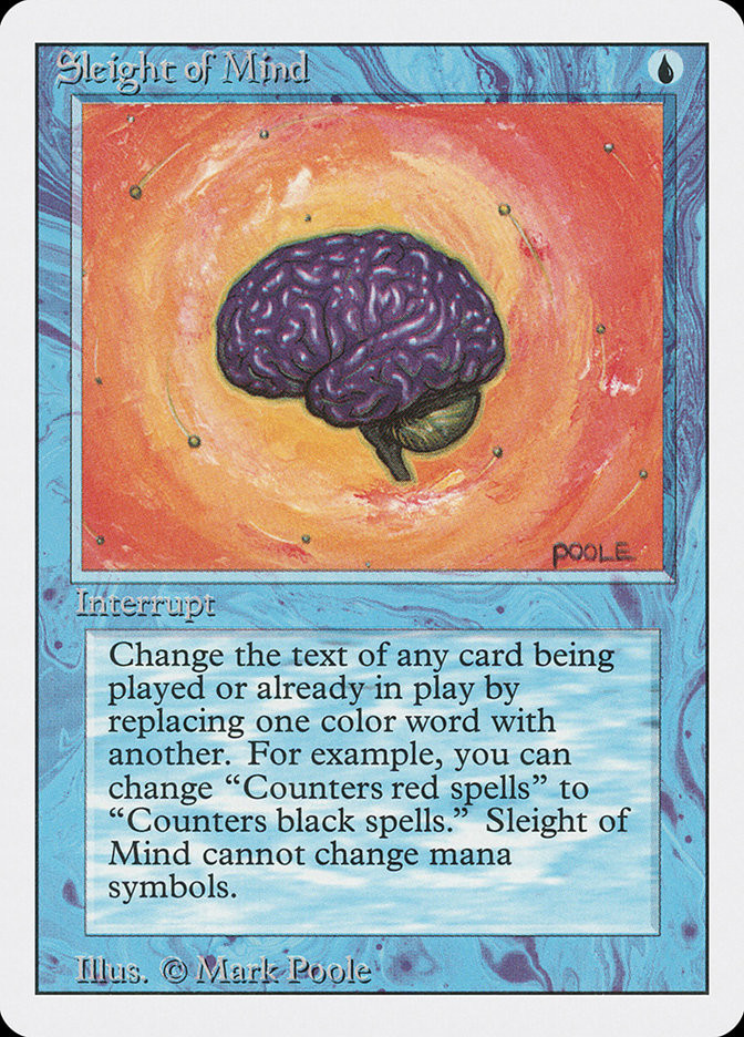 Sleight of Mind 3ED-81 Revised Edition Magic card