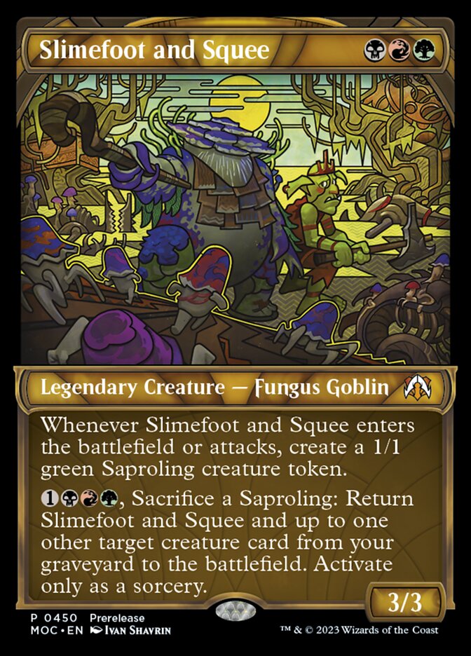 Slimefoot and Squee MOC-450 March of the Machine Commander Magic card