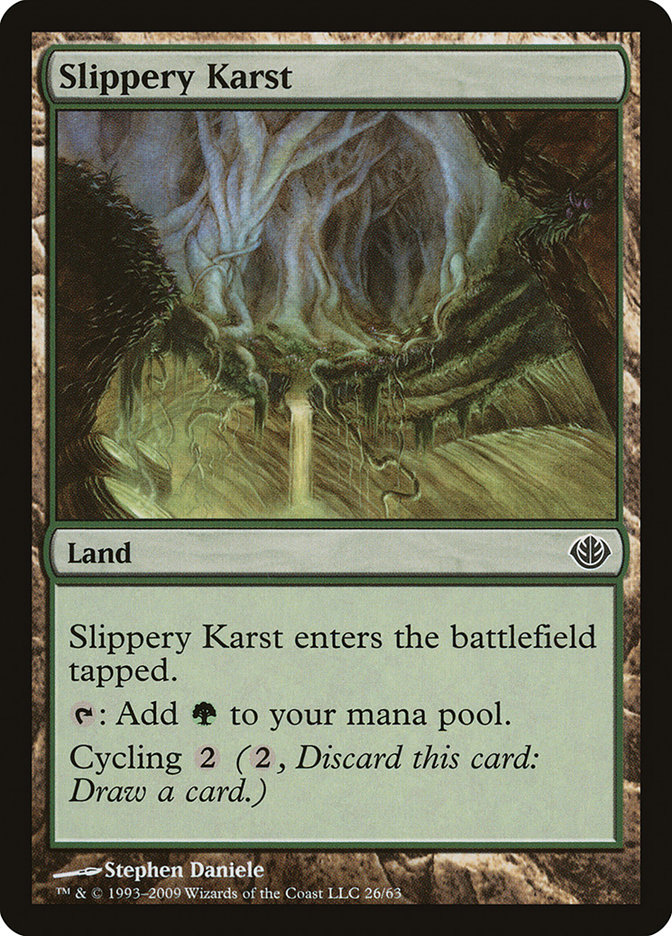 Slippery Karst DDD-26 Duel Decks: Garruk vs. Liliana Magic card