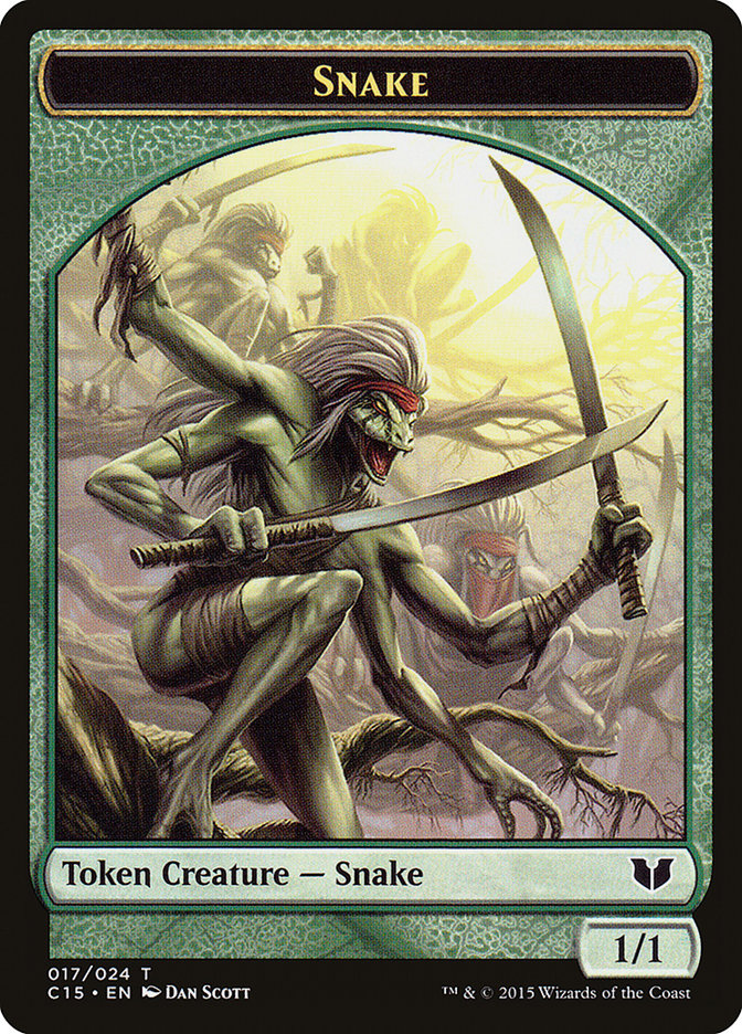 Snake TC15-17 Commander 2015 Tokens Magic card