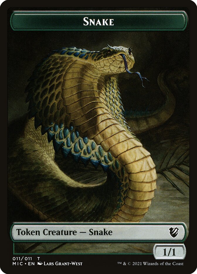 Snake TMIC-11 Midnight Hunt Commander Tokens Magic card