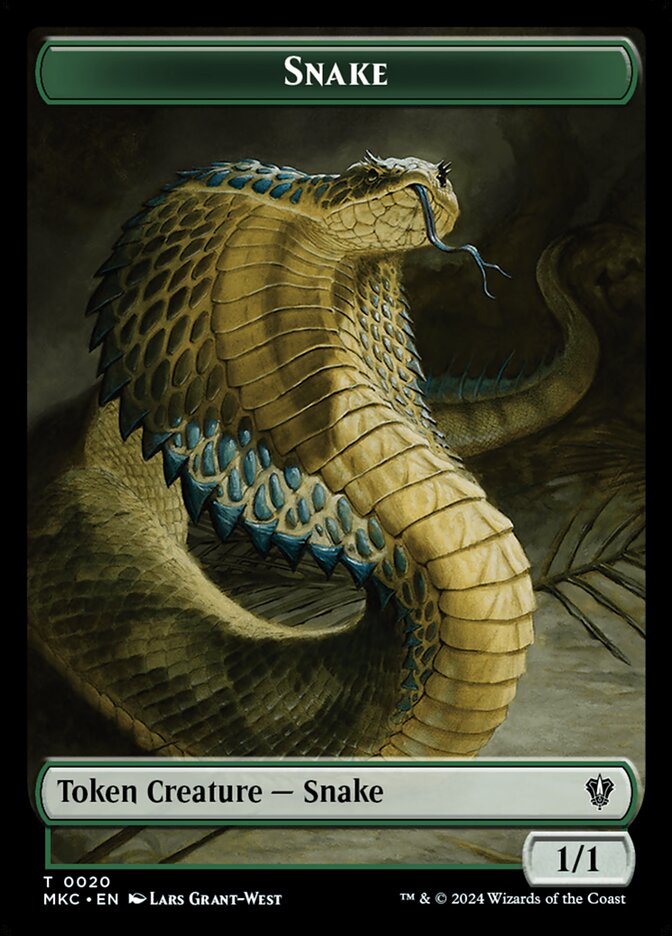 Snake TMKC-20 Murders at Karlov Manor Commander Tokens Magic card