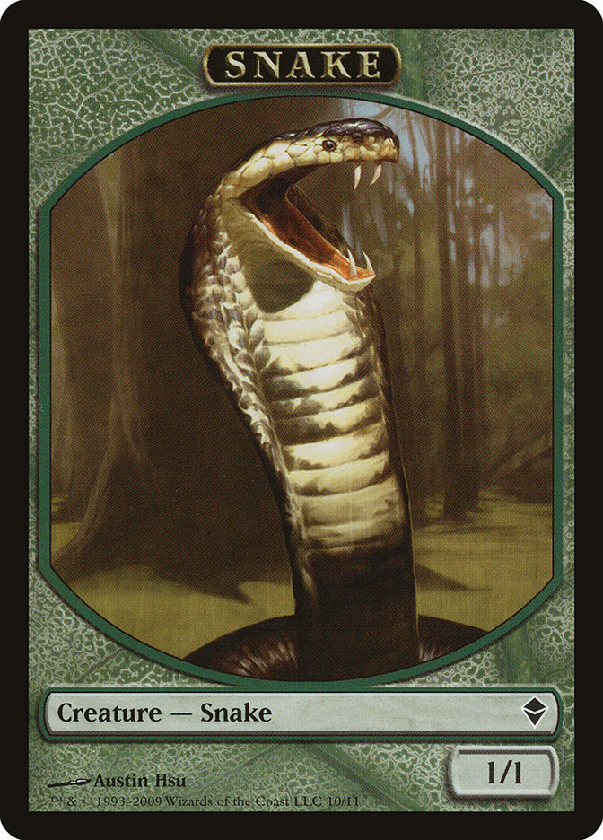 Snake TZEN-10 Zendikar Tokens Magic card