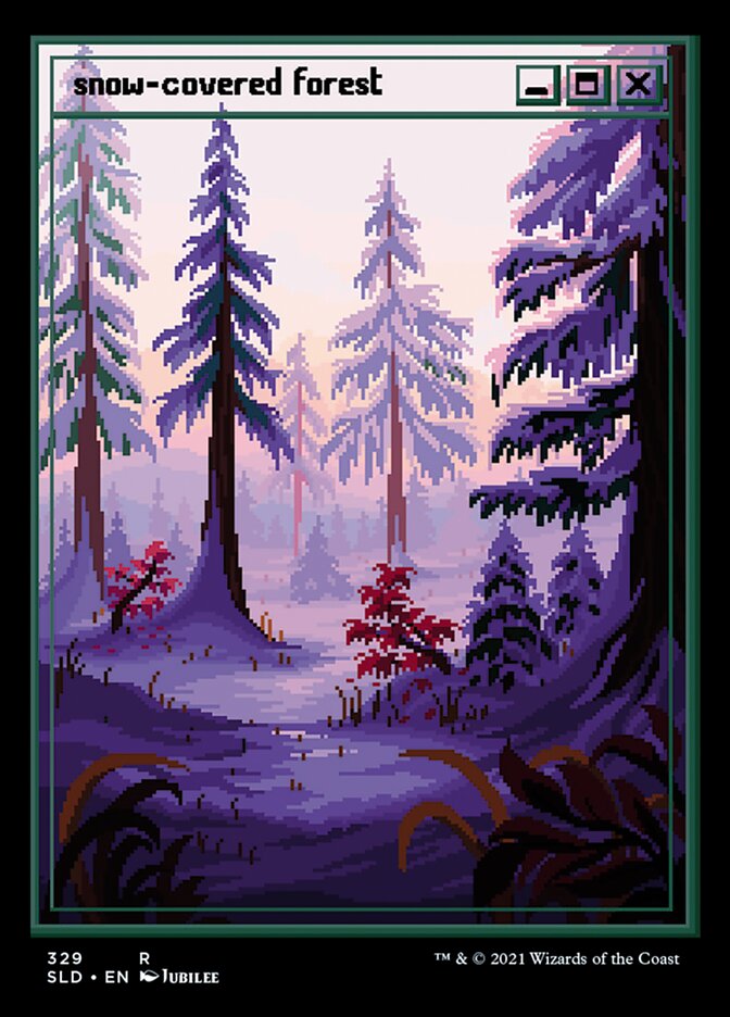 Snow-Covered Forest SLD-329 Secret Lair Drop Magic card