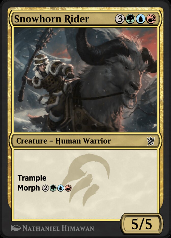 Snowhorn Rider KTK-201Y Khans of Tarkir Magic card