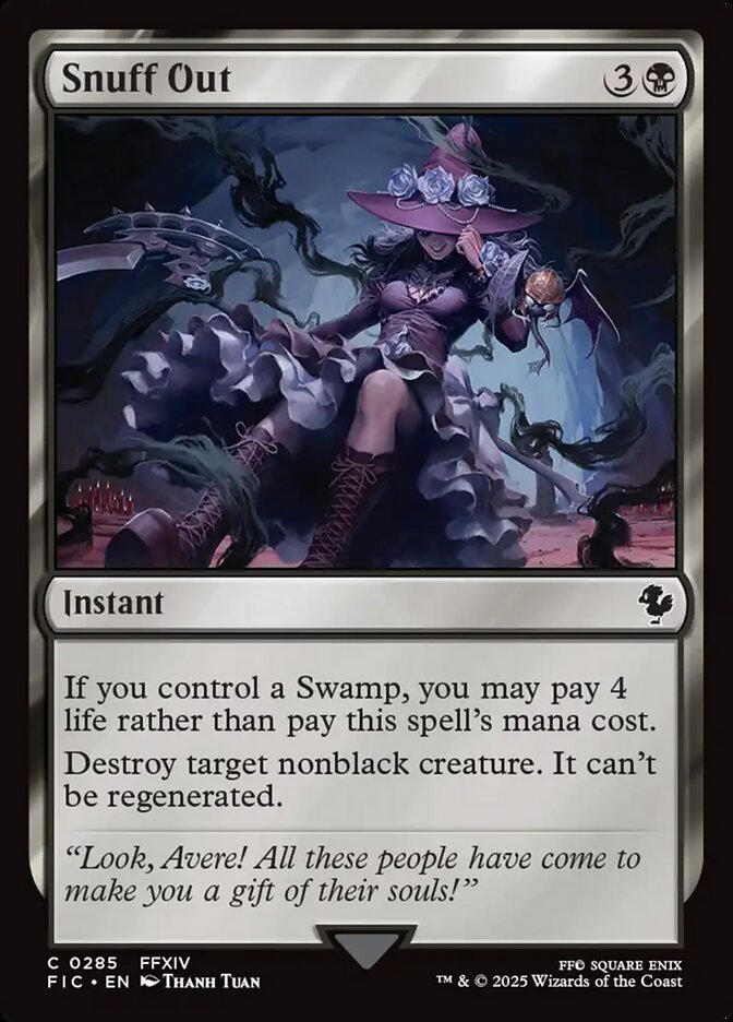 Snuff Out FIC-285 Final Fantasy Commander Magic card