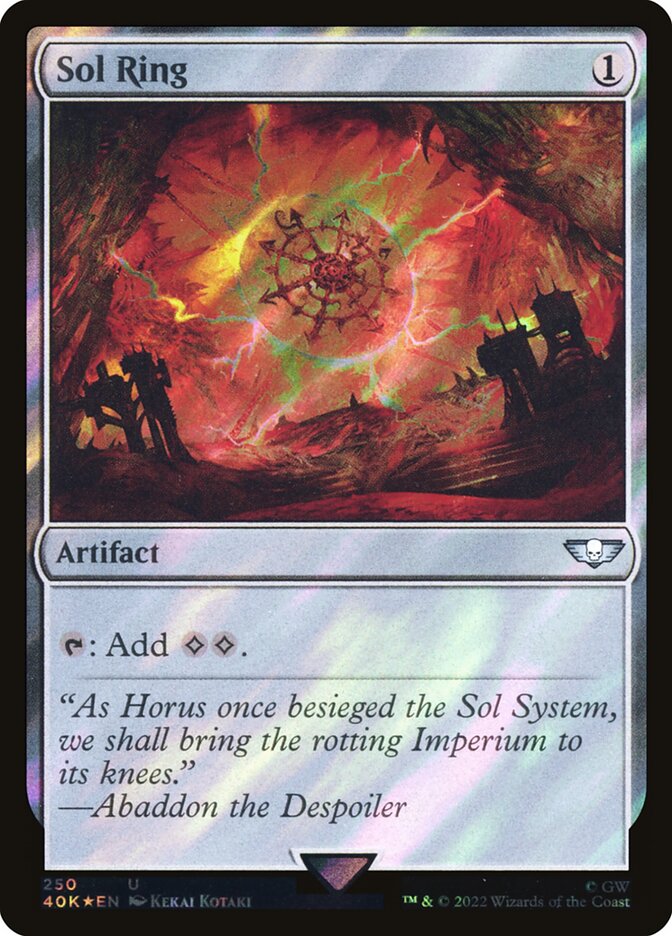 Sol Ring 40K-250STAR Warhammer 40,000 Commander Magic card
