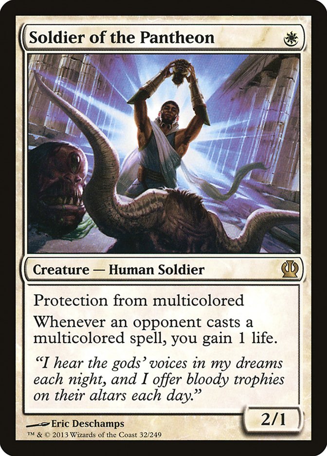 Soldier of the Pantheon THS-32 Theros Magic card