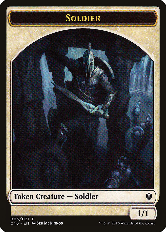 Soldier TC16-5 Commander 2016 Tokens Magic card