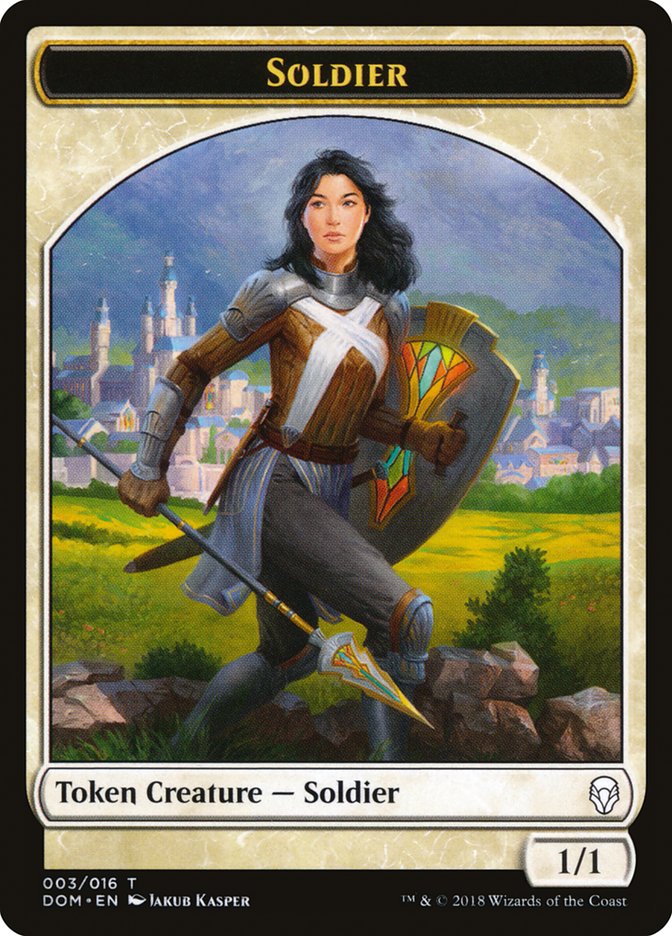 Soldier TDOM-3 Dominaria Tokens Magic card
