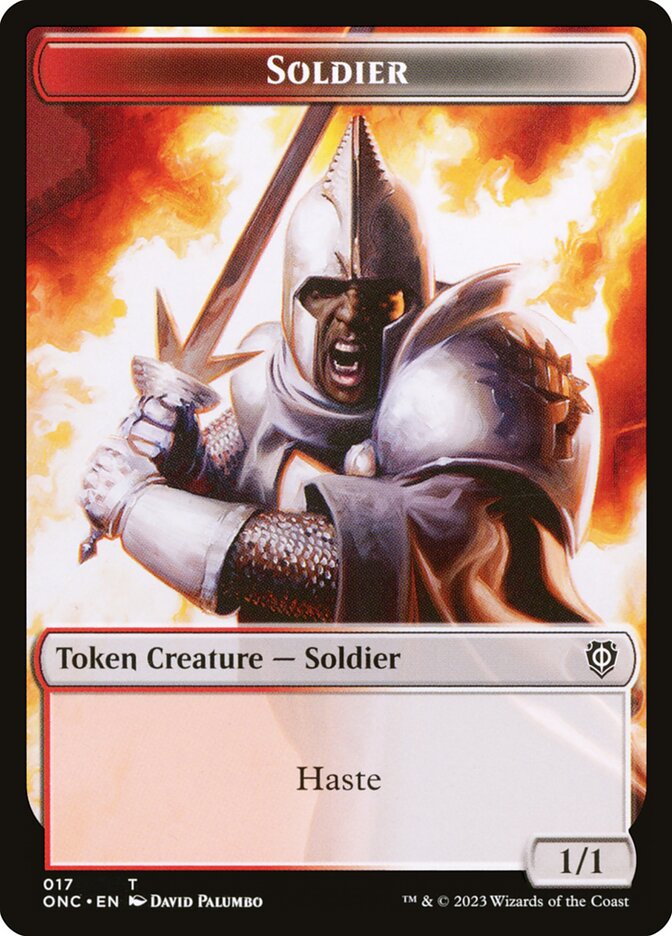 Soldier TONC-17 Phyrexia: All Will Be One Commander Tokens Magic card