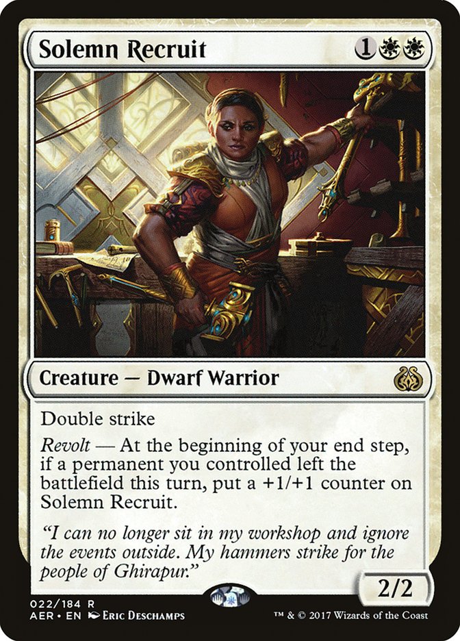 Solemn Recruit AER-22 Aether Revolt Magic card