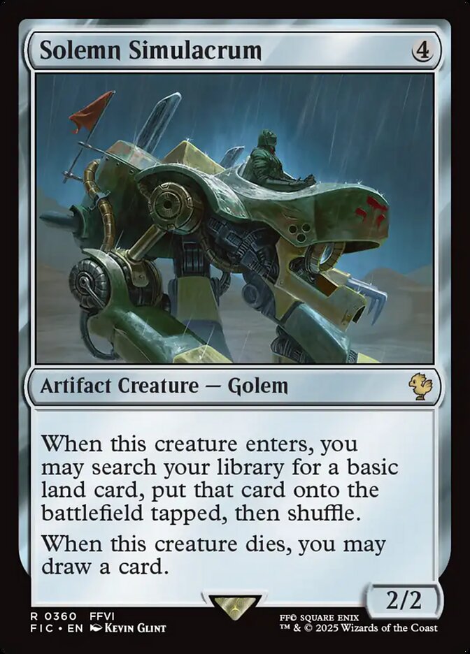 Solemn Simulacrum FIC-360 Final Fantasy Commander Magic card