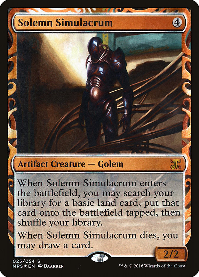 Solemn Simulacrum MPS-25 Kaladesh Inventions Magic card