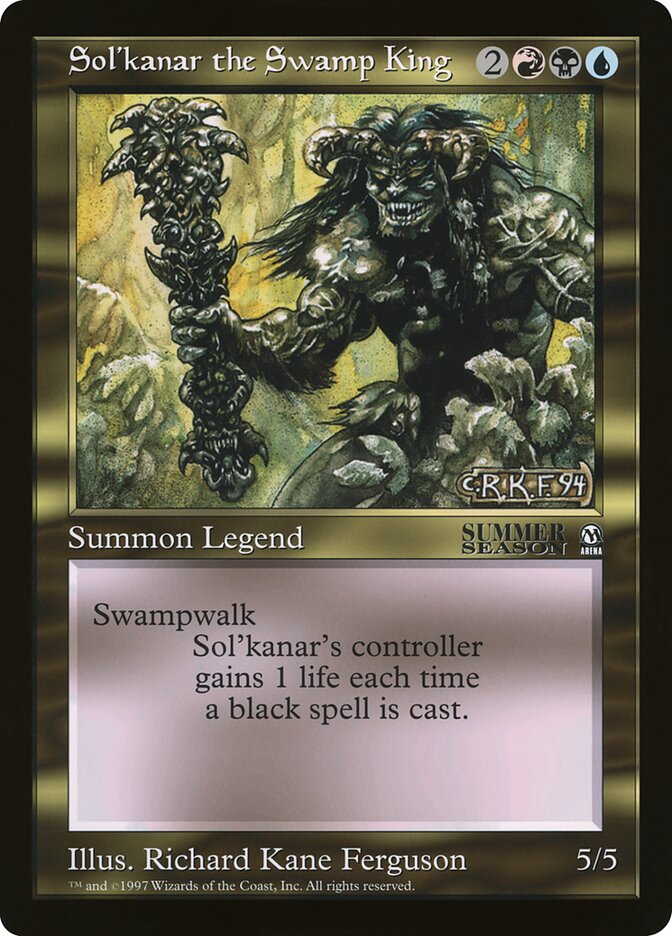 Sol'kanar the Swamp King OLEP-15 Oversized League Prizes Magic card