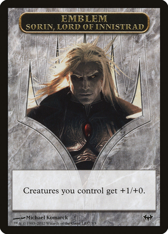 Sorin, Lord of Innistrad Emblem TDKA-3 Dark Ascension Tokens Magic card