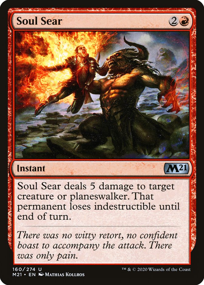 Soul Sear M21-160 Core Set 2021 Magic card