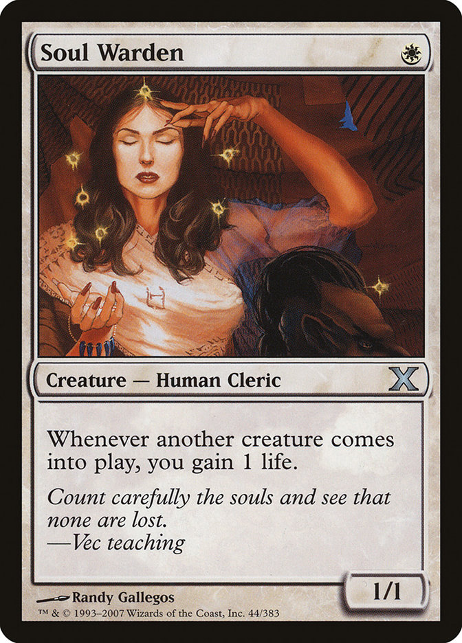Soul Warden 10E-44 Tenth Edition Magic card