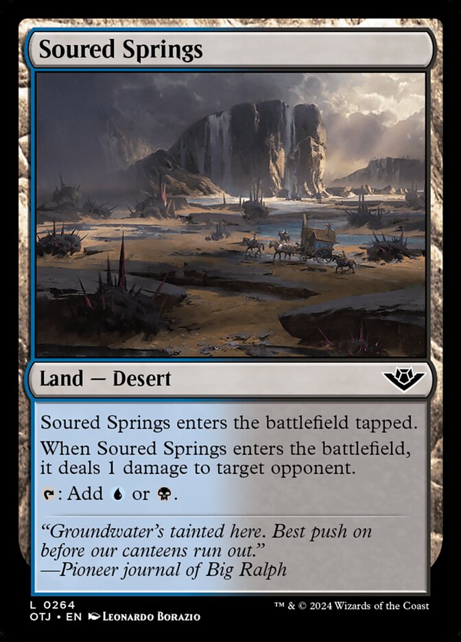 Soured Springs OTJ-264 Outlaws of Thunder Junction Magic card