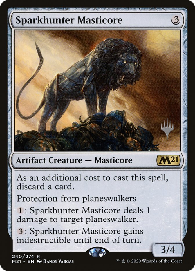 Sparkhunter Masticore PM21-240P Core Set 2021 Promos Magic card