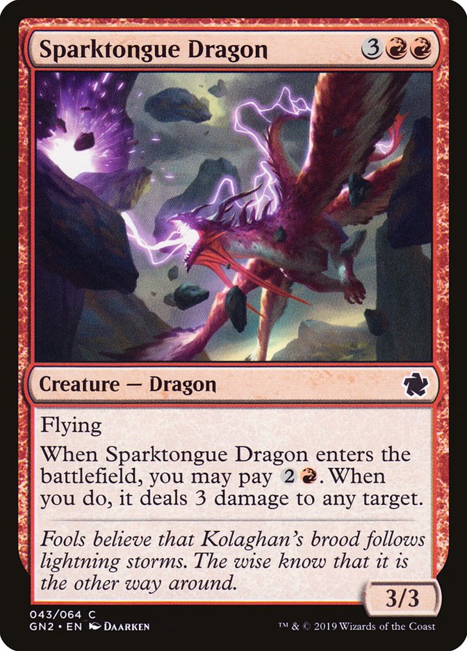 Sparktongue Dragon GN2-43 Game Night 2019 Magic card