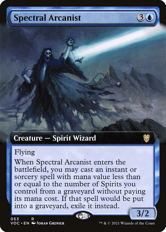 Spectral Arcanist VOC-53 Crimson Vow Commander Magic card
