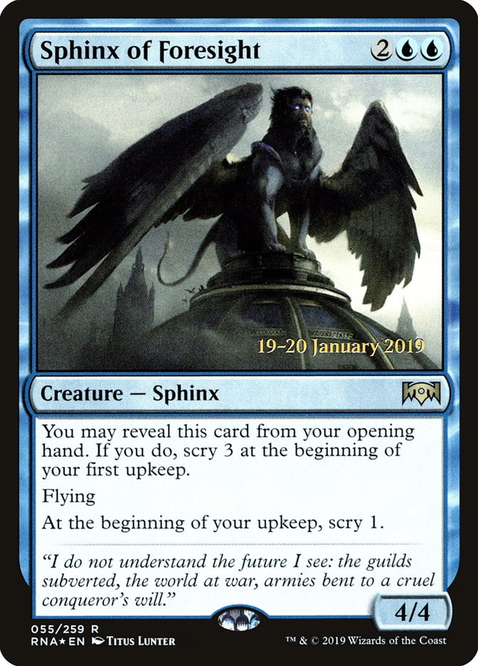 Sphinx of Foresight PRNA-55S Ravnica Allegiance Promos Magic card