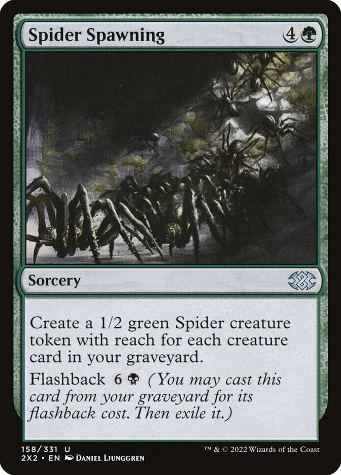 Spider Spawning 2X2-158 Double Masters 2022 Magic card