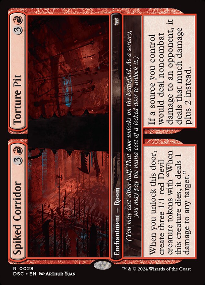 Spiked Corridor // Torture Pit DSC-28 Duskmourn: House of Horror Commander Magic card
