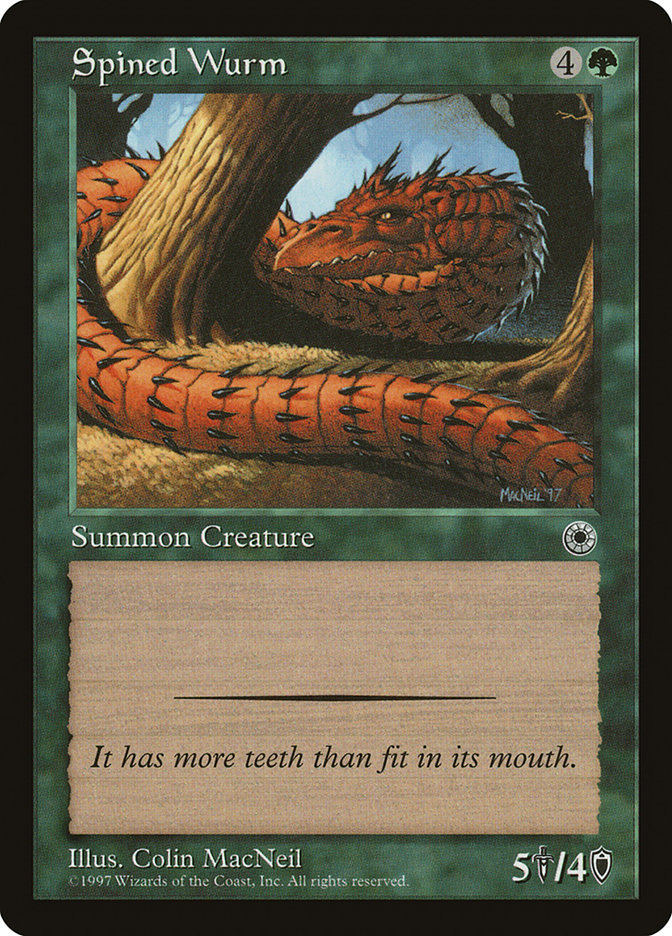 Spined Wurm POR-185 Portal Magic card