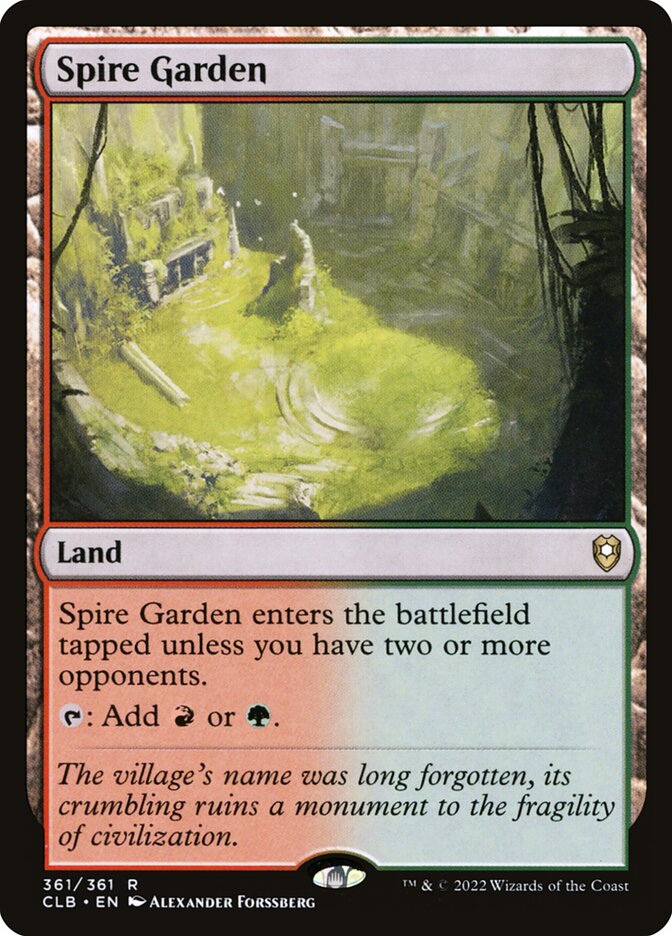 Spire Garden CLB-361 Commander Legends: Battle for Baldur's Gate Magic card