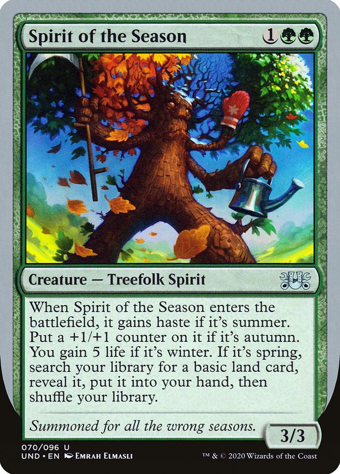 Spirit of the Season UND-70 Unsanctioned Magic card