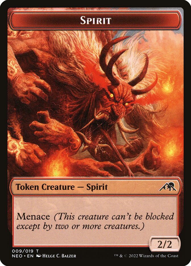 Spirit TNEO-9 Kamigawa: Neon Dynasty Tokens Magic card