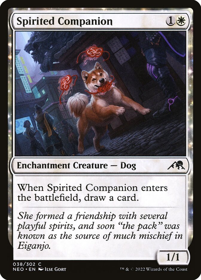 Spirited Companion NEO-38 Kamigawa: Neon Dynasty Magic card