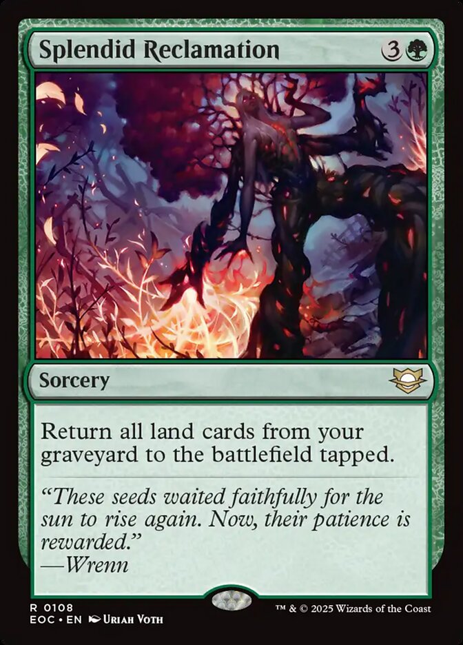 Splendid Reclamation EOC-108 Edge of Eternities Commander Magic card
