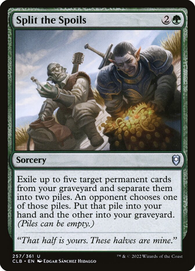 Split the Spoils CLB-257 Commander Legends: Battle for Baldur's Gate Magic card