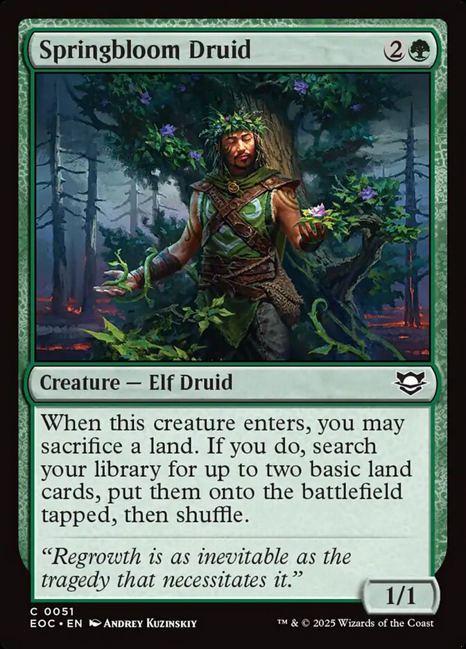Springbloom Druid EOC-51 Edge of Eternities Commander Magic card