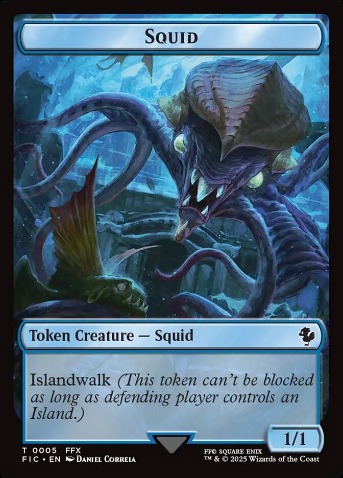 Squid TFIC-5 Final Fantasy Commander Tokens Magic card