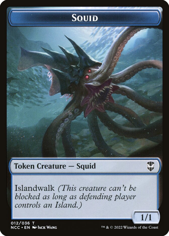 Squid TNCC-12 New Capenna Commander Tokens Magic card