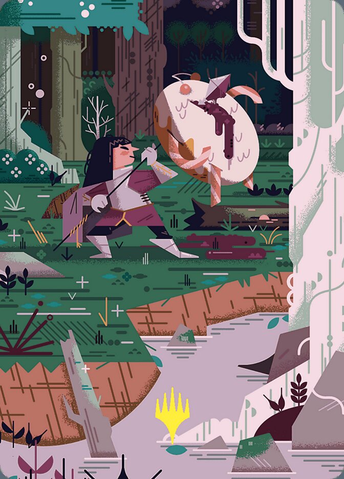 Stab Wound // Stab Wound AWOE-69 Wilds of Eldraine Art Series Magic card
